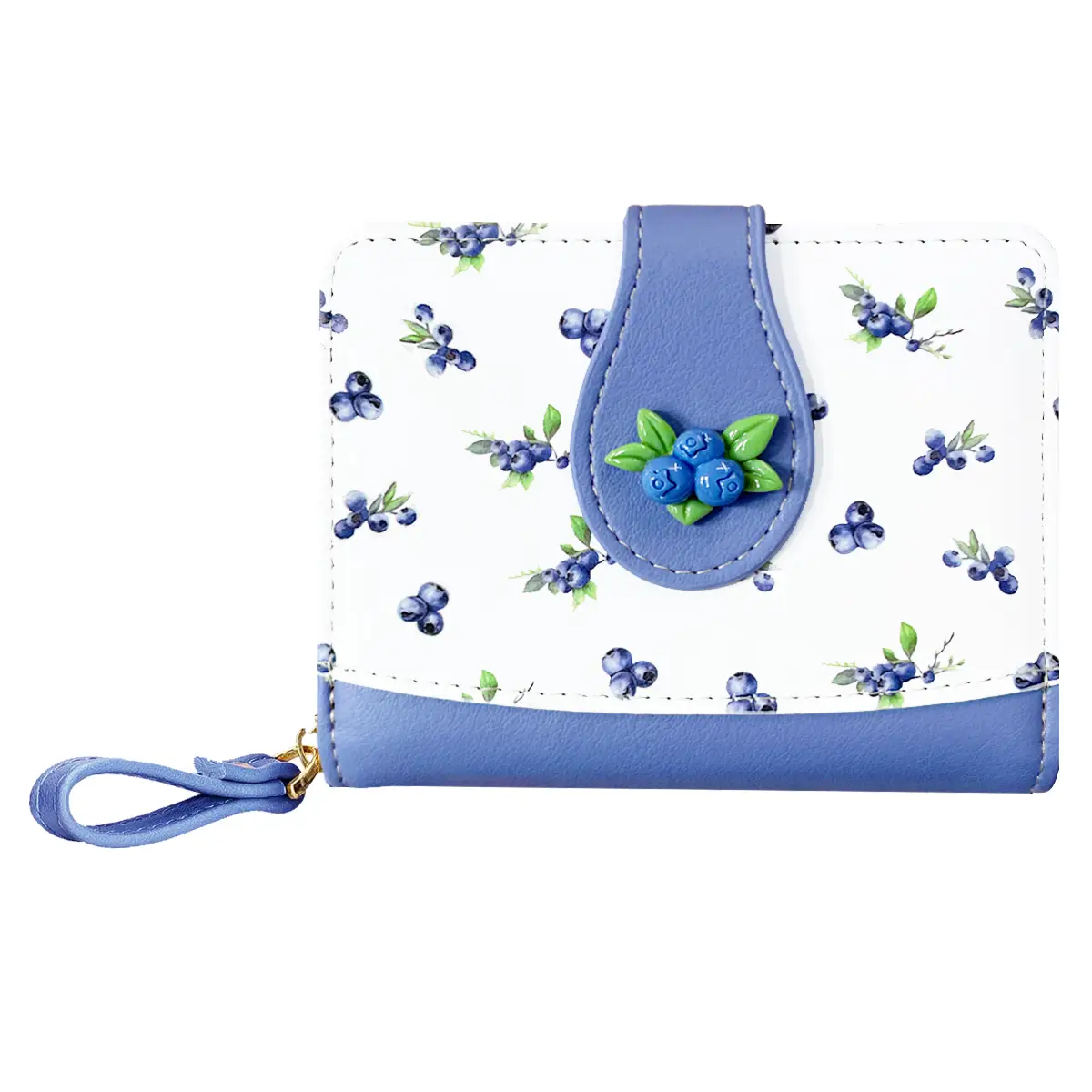 Cutest Fruit Prints Wallet Card Holder Small Wallet Zipper Coin Pocket Wallet for Women Girls