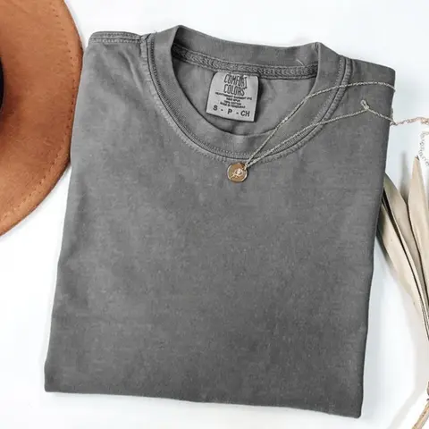 Blank Comfort Colors Shirts, %100 Cotton Trendy Comfort Colors Shirts , Soft Colored Blank Washed T-Shirts Top Womenswear Streetwear Summer Tshirt