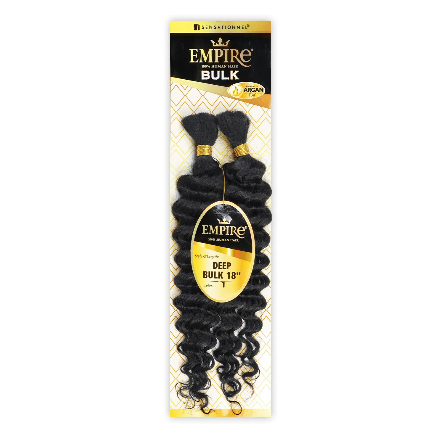Sensationnel Premium Human Hair Boho Braids - 18" Empire Deep Bulk Human Hair Extensions, Deep Wave Extensions