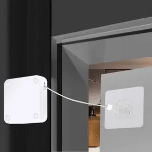 1set Automatic Door Closer, Suitable for Hotel/restaurant/office Doors, Heavy-Duty Brushed Cabinet Door Closers, Quiet Closing Hardware for Wardrobes, Pantry, Furniture - Installation, DIY & Suitable for & Office, Easy to Install Without Screws Or Tools