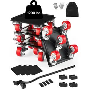 VEVOR Furniture Dolly, Heavy Duty Furniture Movers with 5 360 Rotation Wheels, Carbon Steel Panel, Furniture Lift Slider Tool Set for Appliances, Sofa, Fridge, Washing MachineVEVOR Super Brand Day