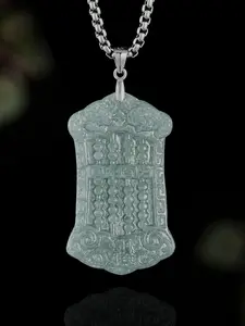 1pc Jade Abacus Pendant Necklace， Pendant Design Fashion Accessory Traditional Style for Men Women,Exquisite Carving Pendant for Daily Wear Aesthetic Chinese Style Gift