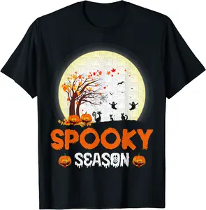 Spooky Season Halloween Pumpkin Birthday T-Shirt - Jhunbacan Shop 73B09C15BXQ2