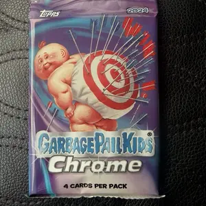 Topps Garbage Pail Kids Chrome 2024 Edition 4 Cards Per Pack Collectible Trading Cards
