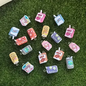 116PCS Random Anime Resin Bottle Caps - Chibi/Milk/Soda/Ramen Designs DIY Crafts Jewelry Party Decor Charm Accessory Beads Charms DIY Jewelry Accessories for Anime Fans