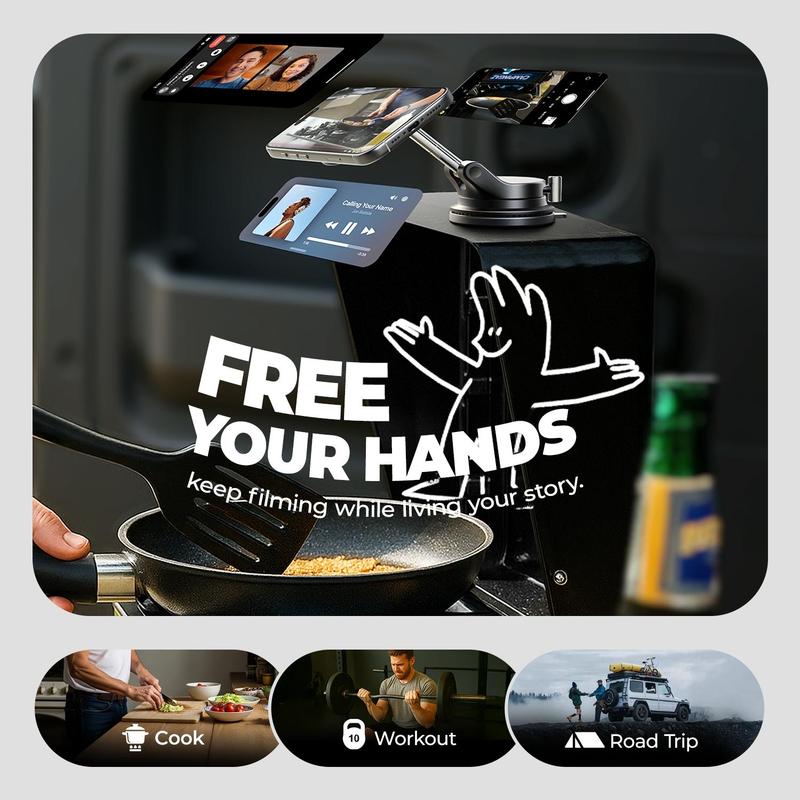 LISEN for Magsafe Car Mount, Magnetic Phone Holders for Your Car, Vacuum Phone Mount for Car Accessories for Women Men Interior Jeep BMW, SuctionPro Gifts Kits, for iPhone 17 Pro Max 16 15 14 13