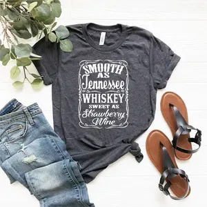 Smooth As Tennessee Whiskey Sweet As Strawberry Shirt Country Music Tee Whiskey Lover T Shirt Day Drinking Southern Style Gift Casual Comfort