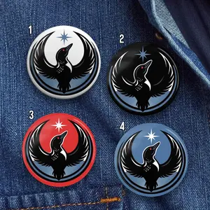 Minnesota Resistance Pin, Rebel Loon Button, Starry North Badge, Sci Fi Parody Gift, Mn State Bird Emblem, L Etoile Du Nord, Jacket Pins