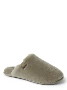 Fireside by Dearfoams Men's Broome Genuine Shearling Fuzzy Scuff House Slipper