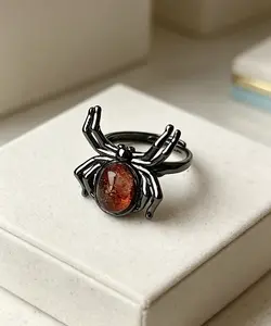 Aileen(11826)gc.Gothic Spider Statement Ring | Edgy Vibe