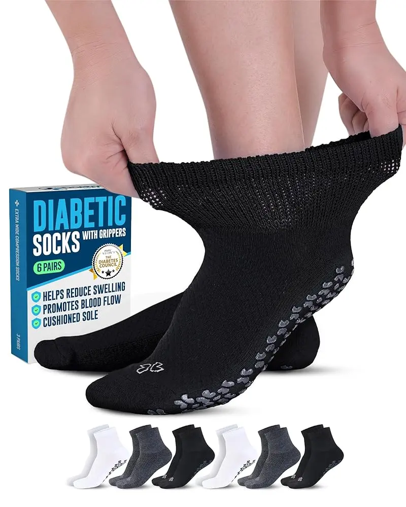 Black/White/Gray - 6 Pairs