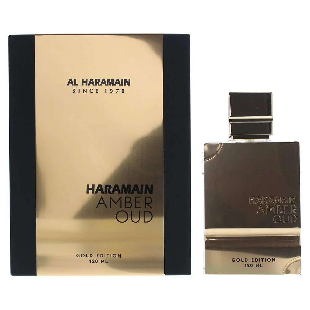 A Haramain Amber Oud Black Edition 60ml Eau DeParfum - Sultry, Leathery, Woody & Floral Scent withUnique Aura and Powerful Mystery