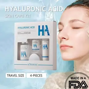 【Clearance Sale】Hyaluronic Acid Skin Care Set For Women& Girls, 4Pcs Set with Cleanser, Hyaluronic Acid FaceSerum, Hyaluronic Acid Cream, Toner, Skincare Gift Set