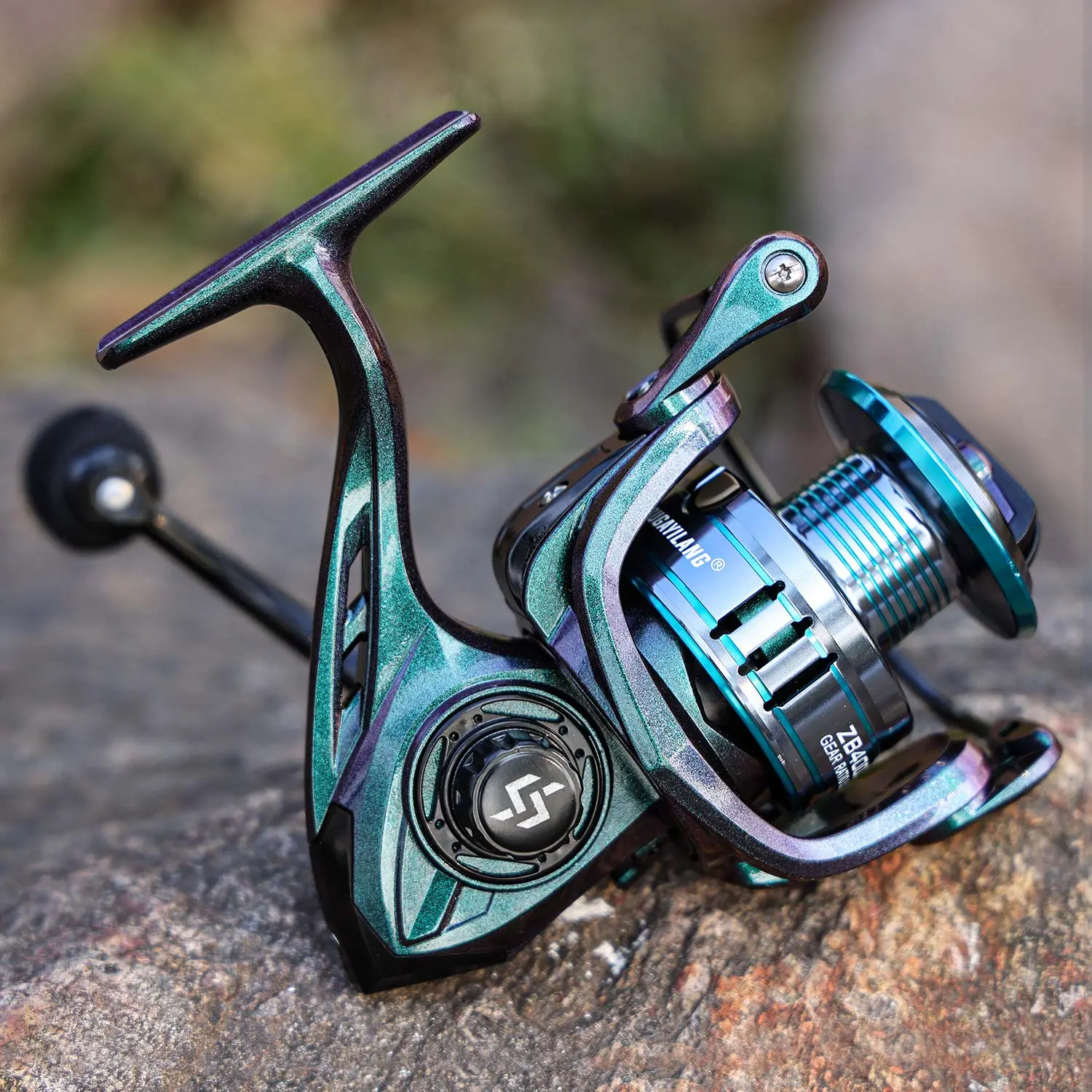 Sougayilang Freshwater Spinning Fishing Reel - 11+1 Ball Bearings, CNC Aluminum Spool, Interchangeable Left/Right Handle, Fishing Tackle for Spinning Casting Rod Setups, Outdoor Use, Spinning Casting Rods
