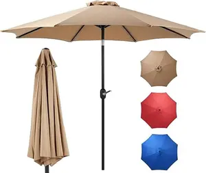 Spring outdoor Terrace umbrella, outdoor table umbrella, 8 sturdy ribs, Market yard umbrella, button tilt and crank