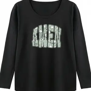 Faith Graphic Tee Women Amen Retro Varsity Star Print Vintage Distressed Spiritual Christian Aesthetic Relaxed Fit Soft Tee Church Gift