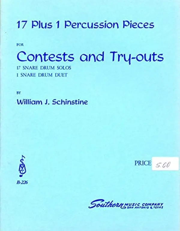 USED Book - 17 Plus 1 Percussion Pieces for Contests and Try-outs