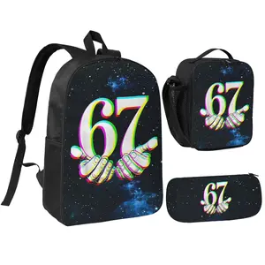 This stylish backpack features a design inspired by 67 emoji stickers, making it perfect for students, professionals, and travelers—ideal for school, work, or leisure.