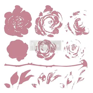 Redesign With Prima Decor Clear-Cling Stamps - Mystic Rose - 12x12 clear cling photopolymer 655350649418