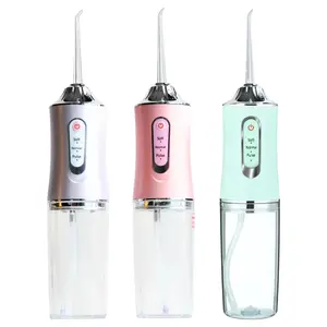 Electric Water Flosser, Portable Rechargeable Oral Irrigator with 4 Multifunctional Nozzle for Home & Travel, Waterproof Teeth Cleaner,  Waterflosser, 3 Modes Teeth Cleaning Tool, Family Gift,  Chrismas Gift