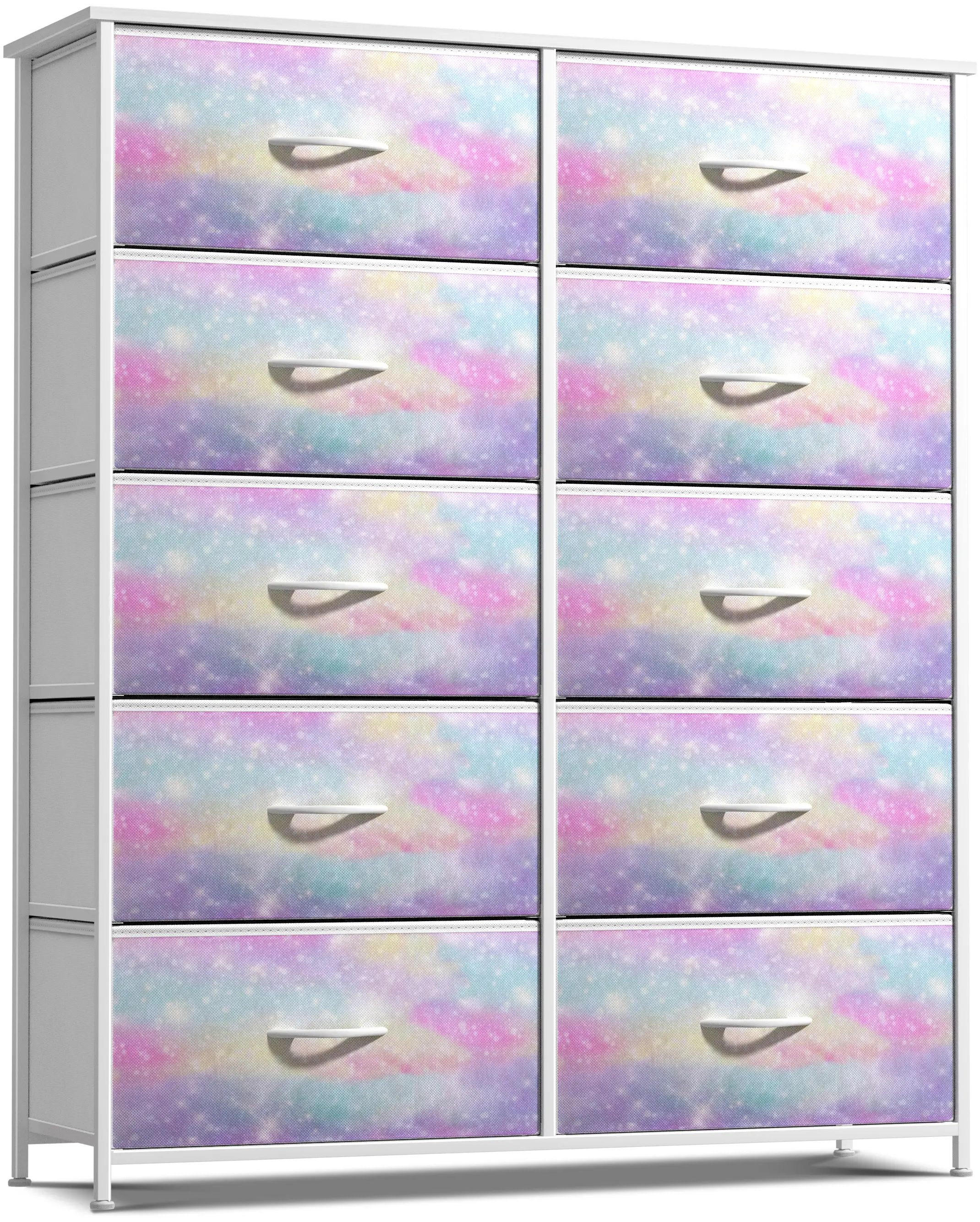 Sorbus Kids Dresser with 10 Drawers - Fabric Storage Chest for Clothes