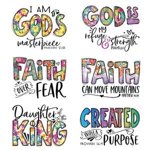 slogan graphic heat transfer sticker, 6 counts heat press sticker, girly bedroom accessories, diy decorative iron on sticker for clothes, summer essentials, summer gift ideas