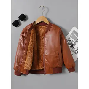 Autumn Winter New Boys' -Lined Zip-Up Jacket