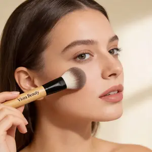 Viora Beauty Large Face Makeup Brush for Powder Blush & Bronzer Soft Synthetic Bristles Fluffy Blending Brush with Comfortable Handle for Smooth Application
