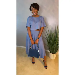 "Sienna" Denim Skirt Set