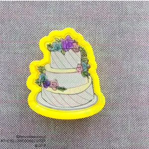 Floral Wedding Cake Cookie Cutter