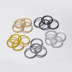 50pcs/Pack 8/10/12/15/20mm Round Jump Rings Twisted Open Split Rings jump rings Connector for DIY Jewelry Makings Findings Supplies