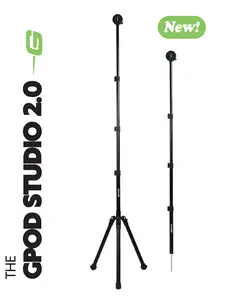 GPOD Studio 2.0 MagSafe Magnetic Tripod for Golf Instruction Coaching & Content Creation Adjustable Ball Head Compact 18 Inches