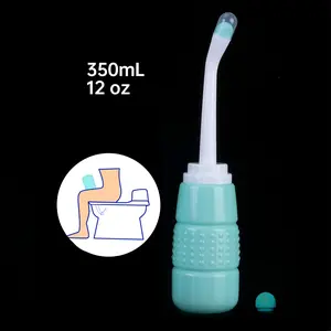 1pc/2pcs 350ML Peri Bottle for Postpartum & Perineal Care, portable travel bidet with 2 types of nozzles for even water spraying for personal hygiene cleaning, Handheld Bidet with retractable design for easy to carry for home, Toilet Bidet Attachment