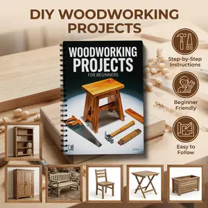 Woodworking project planning for beginners, providing step-by-step DIY blueprints, drawings and templates with dimensions to help you create practical and beautiful wooden works