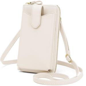 Peacocktion Black Small Crossbody Bags for Women, RFID Leather Cell Phone Purses Wallet, Trendy Crossbody Purses with Zipper summerwins