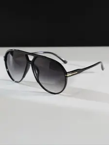 Women's PC Dual Beam Large Frame Frog Glasses, Fashionable Hot Girl Trendy Decorative Eyewear, Perfect for Daily Casual Street Photography Parties
