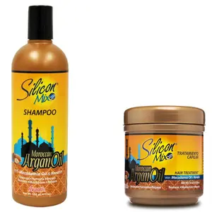 Silicon Mix Moroccan Argan Oil Shampoo + Hair Treatment 16oz "Set"