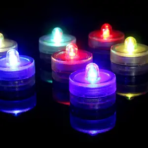 LED Tea Light Candle, Battery-Powered, Waterproof, Flameless, 9 Colors Available, Submersible, Includes Batteries, Perfect for Decorations