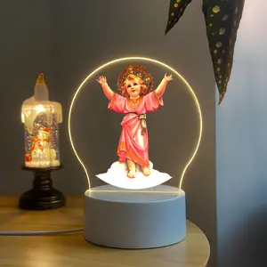 Stylish Acrylic Night Light, Energy-Saving LED Table Lamp with Switch Design, Creative Desk Lighting for Bedroom Ambiance, Atmosphere Lighting, Led Circle Lights