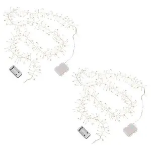 August & Leo 6.5' LED Pearl & Crystal String Lights Set of 2