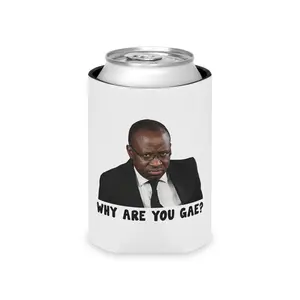 Meme Funny Koozie Why are you GAE ?Meme Can Cooler Pride Month