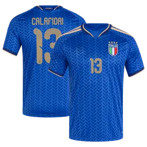 Unisex Football Riccardo Calafiori Italy National Team 2026 Home Replica Jersey - Blue