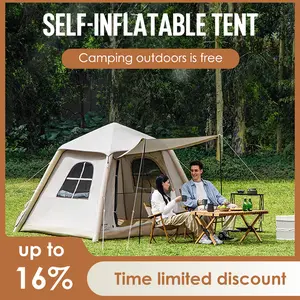 Automatic Inflatable Tent for Outdoor Camping, outdoor camping tent Accommodates 3-4 People, Foldable and Portable, Ideal for Overnight Camping, Sunproof and Waterproof.