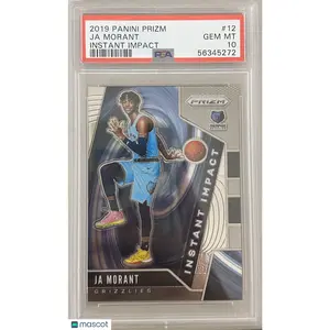 JA MORANT 2019 Panini PRIZM INSTANT IMPACT Rookie RC #12 PSA 10 GEM MINT