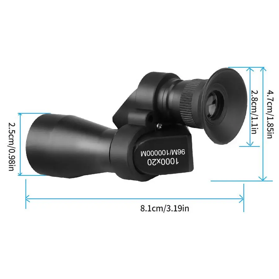 1000X20 Monocular Telescope, Mini Pocket Portable High-definition Imaging High Magnification Zoom Outdoor Fishing Hiking Telescope for Camping