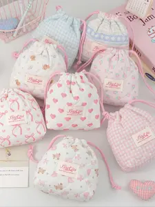 Cute Quilted Camera Bag CCd Bag for Women, Travel Makeup Organizer, Soft Material, Dustproof, Multi-Purpose Outdoor Use, Essential Camera Accessory, Travel Storage