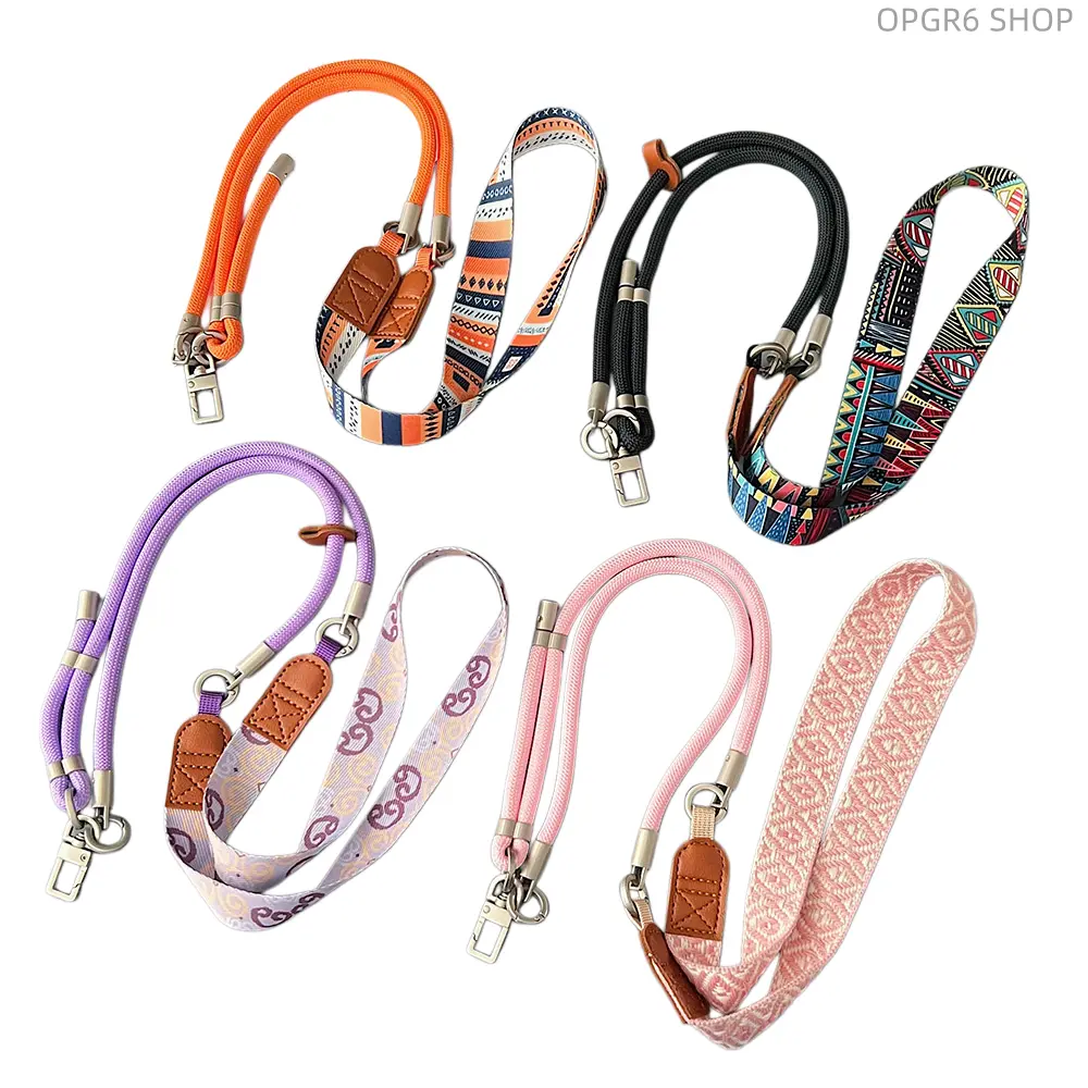 Dopamine Phone Crossbody Strap - Unique Niche Design, Contrast Color, 3-Way Wear Long Hanging Rope for Mobile Phones, Cameras