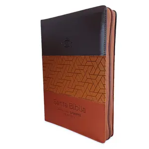 Biblia con Cierre Letra Súper Gigante 19 puntos RV1960 imit piel tricolor café con índice Soft Cover