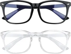 2 Pack Blue Light Glasses for Women & Men – Anti-Eye Strain Computer Glasses, Lightweight Blue Light Blocking Eyewear for Work, Gaming & Screen Use