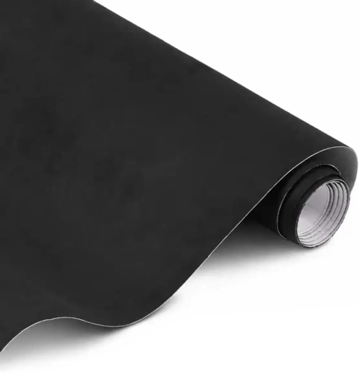 Premium Black Suede Fabric Wrap - 5 FT x 8.2FT Suede Wrap for Car Interior - Self-Adhesive Microfiber and Synthetic Leather, Stretchable Interior Film for Car and Home Decor